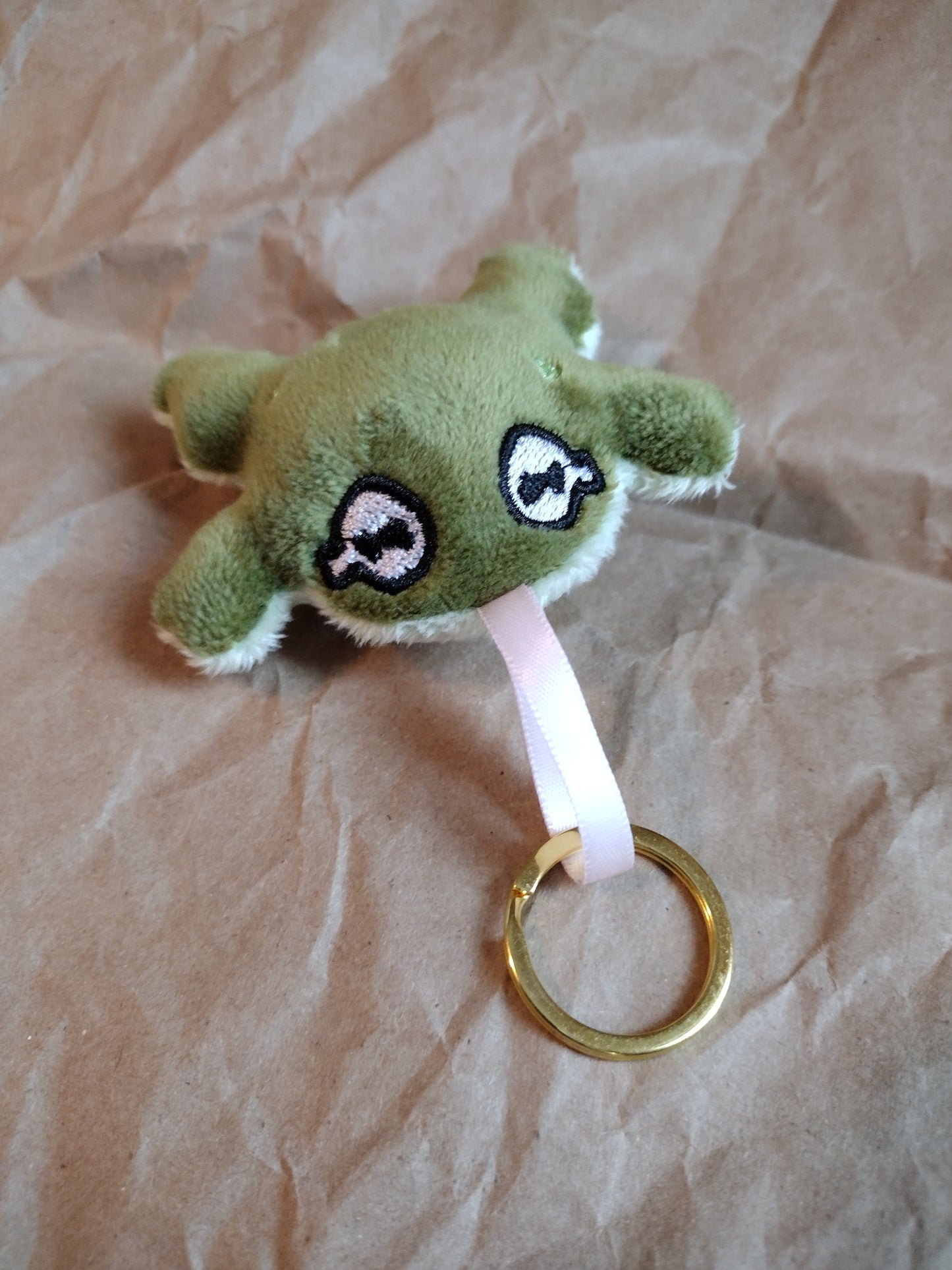 Squeaky frog keychains