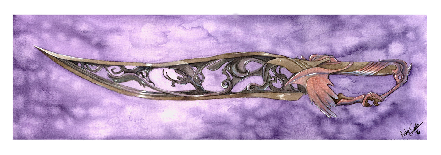 Black Talon Watercolor Print