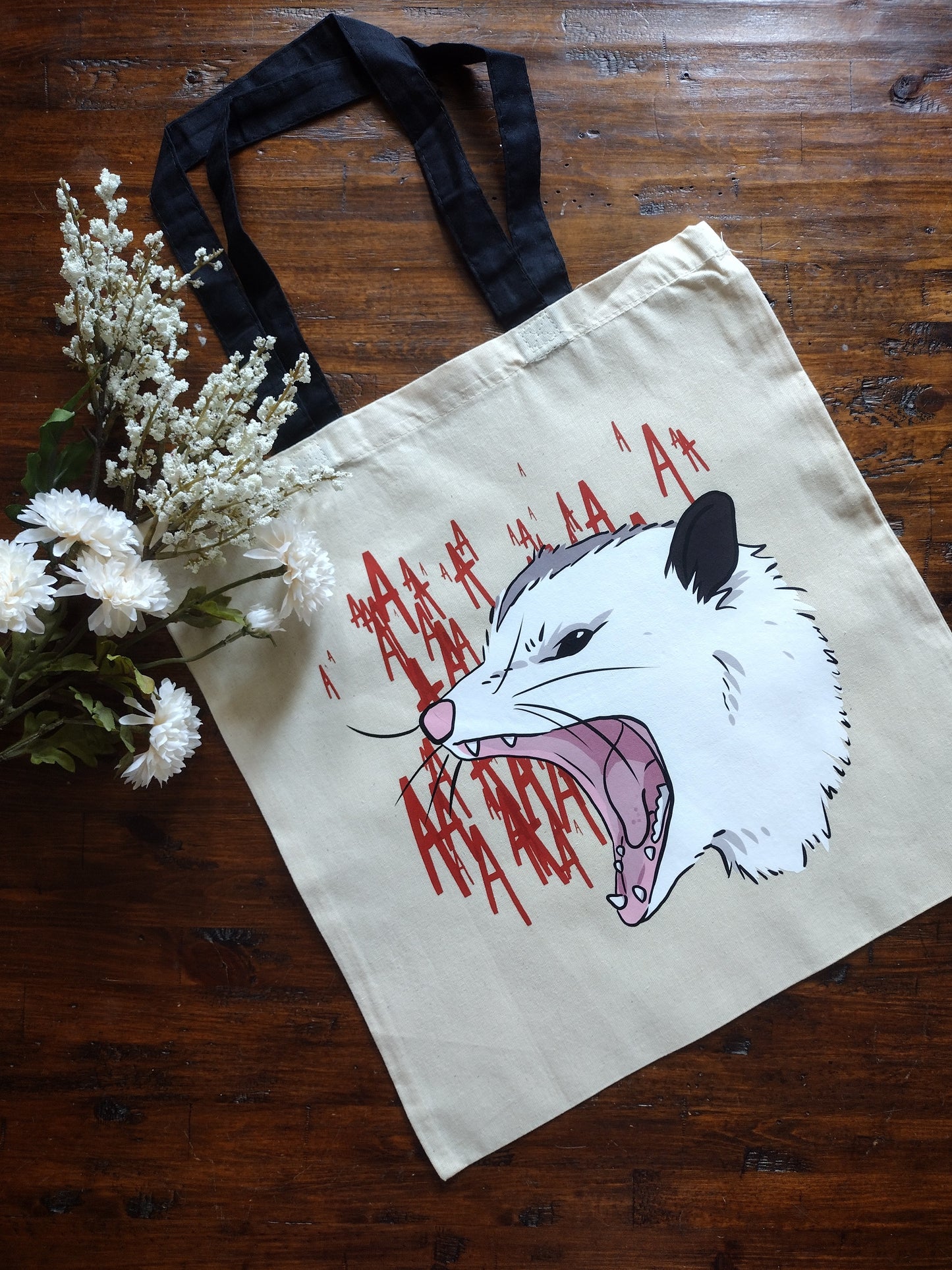 Screaming Possum Tote bag