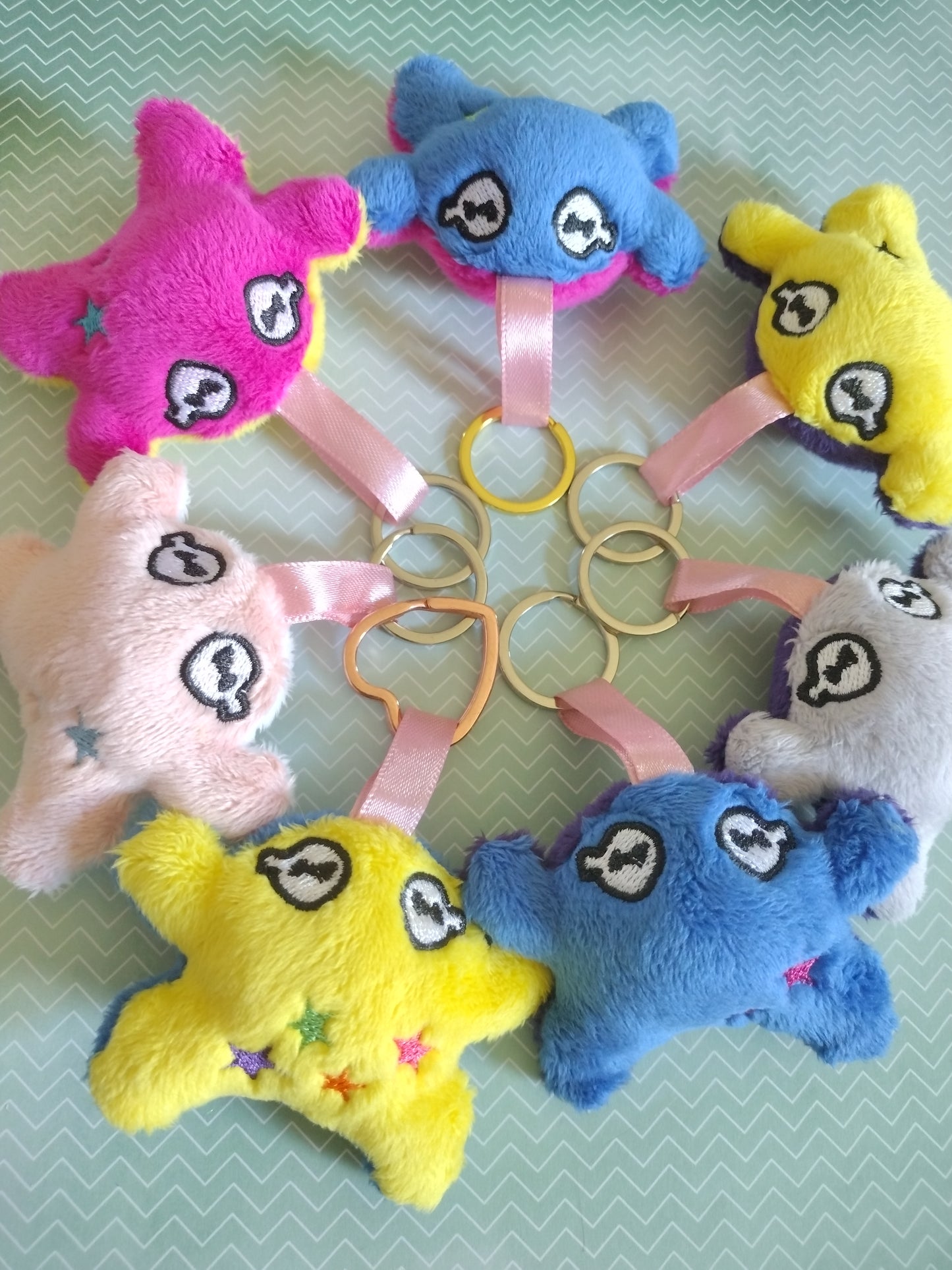 Squeaky frog keychains