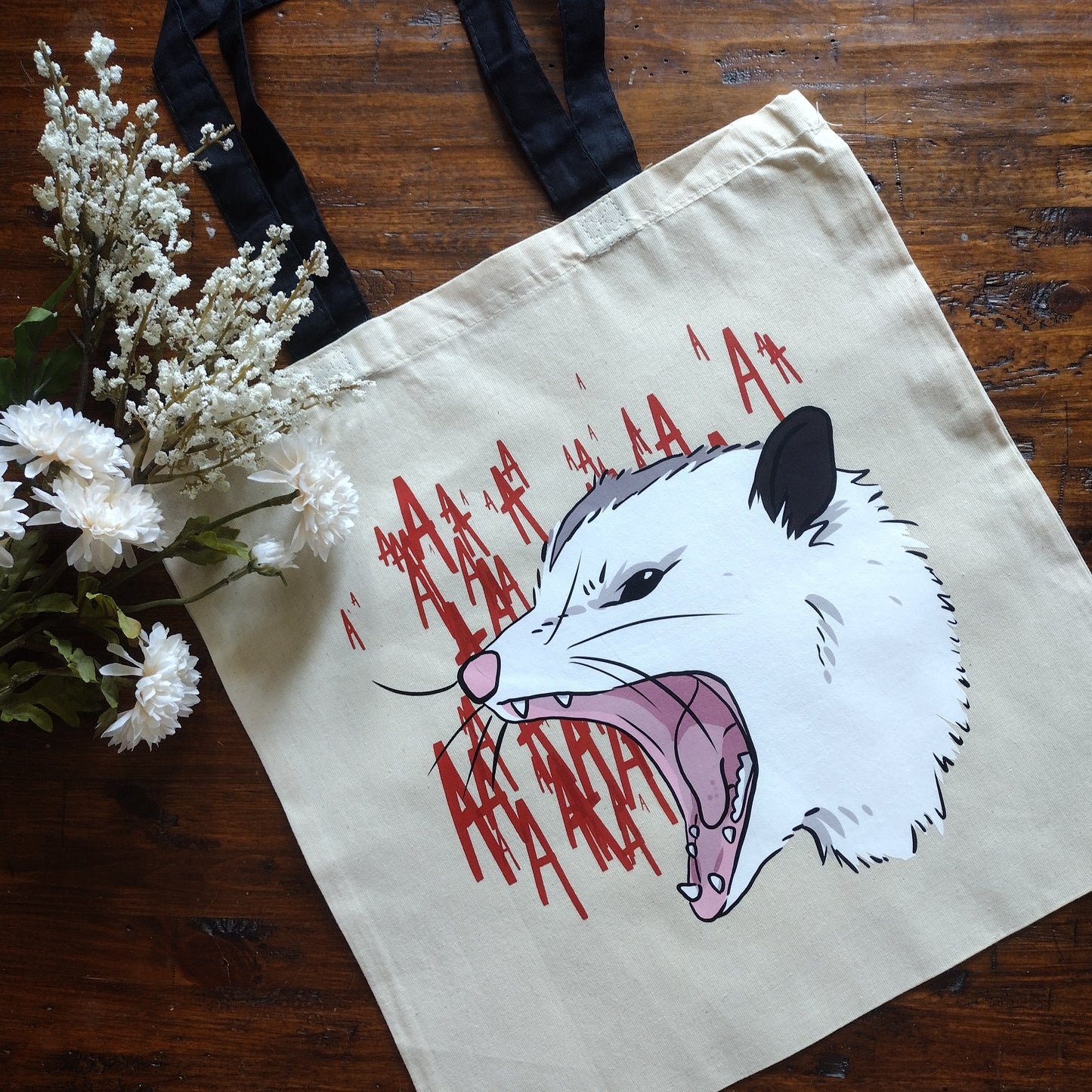 Screaming Possum Tote bag