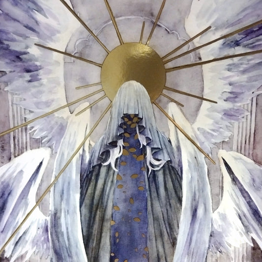 Judgment, foil watercolor print